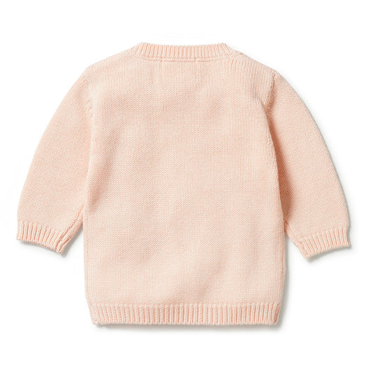 Wilson + Frenchy Knitted Mini Cable Jumper Blush