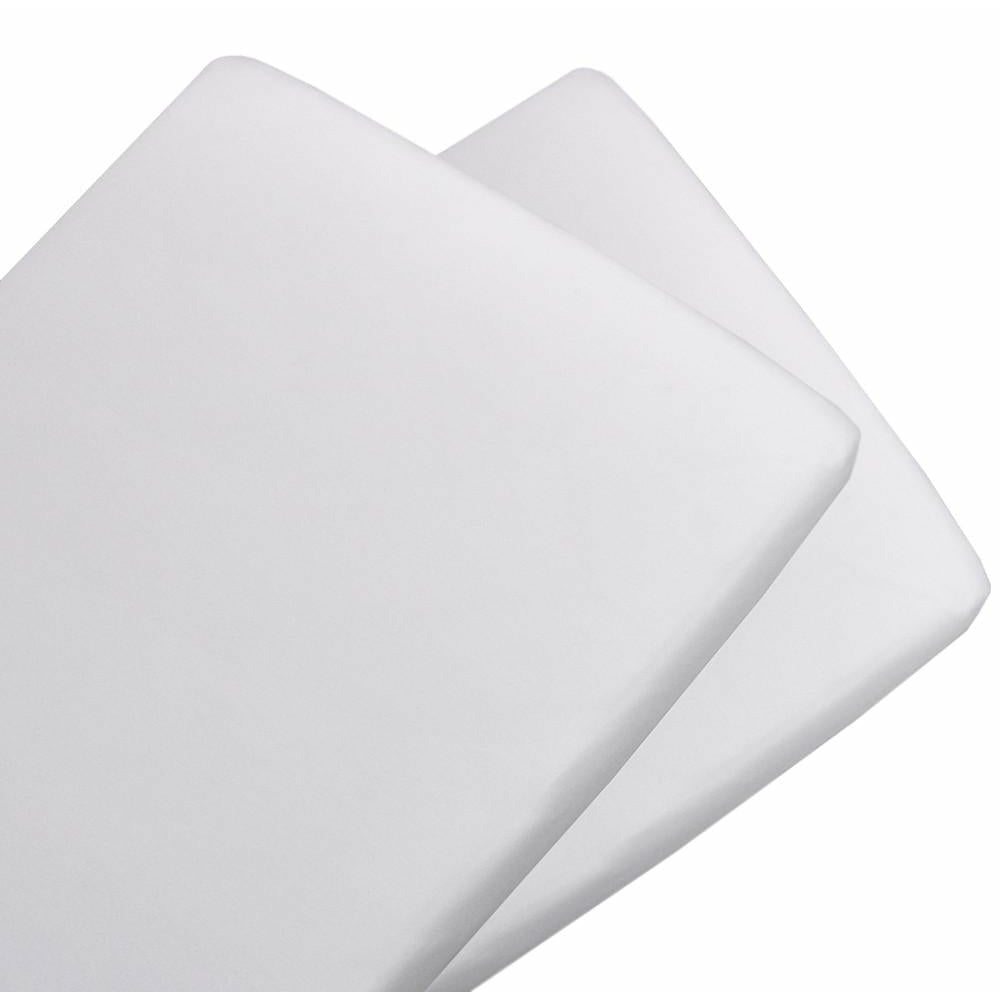 Living Textiles 2-pack Jersey Bassinet Fitted Sheet - (42 x 82 x 12cm)